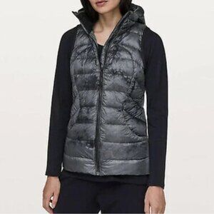 lululemon Pack It Down Vest Puffer Diamond Dye Melanite Black Size 6